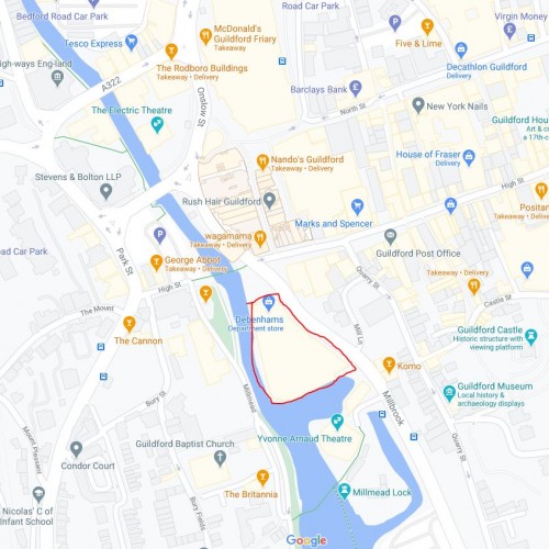 Debenhams Site Outlined